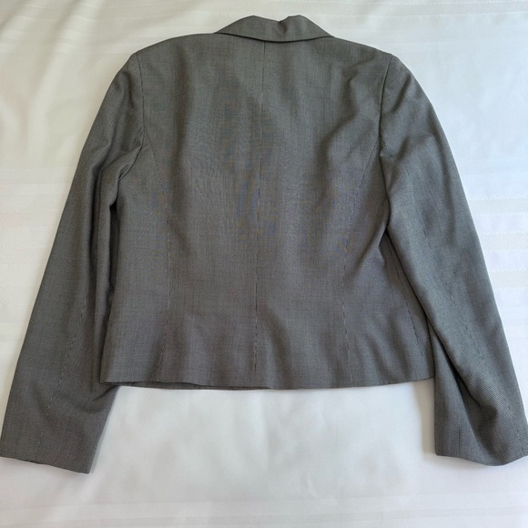 Vintage Ann Taylor Silk Houndstooth Pantsuit Set Petite 8P 10P Lined - Picture 13 of 17